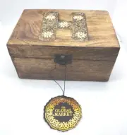 The Global Market "H" Wooden Jewelry Box Home Essential Decor Great Gift Holiday