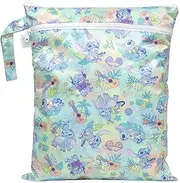 [Bumkins] Waterproof Wet Dry Clutch Bag for Baby, Travel, Swim Suit, Cloth Diapers, Pump Parts, Pool, Gym Clothes, Toiletry, Hook to Stroller, Daycare, Packing Pouch, Diaper Bag, Zip Reusable, Black