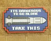 Its Dangerous to go alone take this Rocket Airsoft Gelsoft PVC Morale Patch