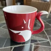 Starbucks 12oz Mug Holiday Coffee Tea Cup 2016 Red Fox Tail Handle