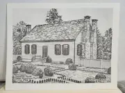 Thornton House, Ca. 1792 Stone Mountain Park GA 8.5x11 1976 Ralph Mitchell