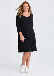 [Taking Shape] Taking Shape Luna Ultimate 3 / 4 Sleeve Dress Size 20 in Black - Plus Size Women's Dresses Black