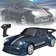 Mini Drift Car 1/64 for Desk, Mini Rc Drift Car with Gyro, 2.4ghz Remote Contrl Car Model Toys, Real Drift Physics, Long Battery Life, Cool LED Lights, Perfect Hobby Gift (B3)