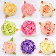 Silk Peony Flowers Artificial Flower Head DIY Wedding Decor Craft Material 10Pcs
