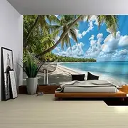 Beach Coconut Tree Landscape Summer Hanging Tapestry Mural Art Large Tapestry Mural Decoration Photos Background Carpet Curtains Home Bedroom Living Room Decor
