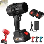 Yiicoong Blower, Yiicoong Cordless Blower, Super Powerful Cordless , Portable Handheld Mini Violent Vacuum for Outdoor (Black 2battery)