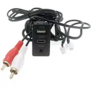 RCA USB TYPE-C AUX Socket Car Dash Mount Port Panel Interface Extension Adapter (for: Audi)