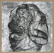 NELSON DOMINGUEZ Original hand signed charcoal and print proof facemask Cuban