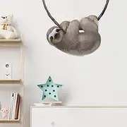 RoyoLam Little Sloth Wall Decal Nursery Animal Wall Sticker Removable Peel and Stick Waterproof Wall Art Decor Stickers for Kids Baby Classroom Living Room Playing Room Bedroom