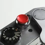 CAMERA SOFT SHUTTER RELEASE BUTTON 10MM GLOSSY RED 4 LEICA CANON NIKON / SRB-GR