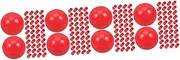 Ciieeo 200 Pcs Ball Picking Balls for Party Raffle Bingo Balls Fillable Pinata Printed Pong Balls Sphere Game Balls Prize Machine Capsules Jumbo Gumballs Party Game Balls PVC Red