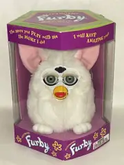 1998 ALL White Snowball Furby Factory Sealed Tiger Electronics 70-800 GREEN Eyes