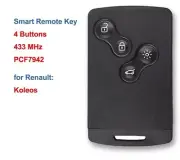 Smart Intelligent Remote Key 4 Buttons 433MHZ with PCF7952 Chip for Renault