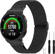 Farluya Elastic Nylon Watchband Compatible with Garmin Forerunner 235,Soft Adjustable Sport Stretchy Replacement Strap for Forerunner 235 Lite/220/230/620/630/735XT/Approach S20/S6/S5 Men Women