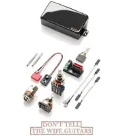 EMG 89 BLACK CHROME DUAL COIL & SINGLE COIL MODE PICKUP SHORT SHAFT POTS & WIRES
