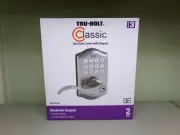 TRU-BOLT CLASSIC SATIN NICKEL ELECTRONIC KEYPAD & KEY LOCK HANDLE KIT 1740028