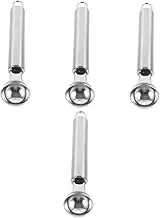 Gatuida 4pcs Melon Ball Holder Melon Spoon for Kitchen Stainless Steel Meatball Scoop Dessert Ball Maker Comfortable to Hold