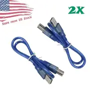 2Pcs 1 FT (30CM) USB 2.0 Cable Type A to B Male for Arduino Uno and MEGA2560
