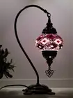 Bedside Table Lamps Reading Light Purple Desk Lamp Study Bedroom Decor Handmade