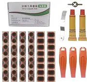 Inner Tire Repair Patch - Cycling Tire Inner Tube Repair Glue and Patches | Compact Beginners Professionals Riding Kit with Metal Rasp for Colleagues, Friends