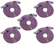 5 PACK lot shielded 3pin XLR audio mic microphone audio extension cable 50' foot