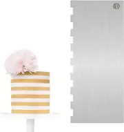 Cake Decorating Comb Stainless Steel Scraper Tool 9 in High x 3 2/4 in Wide