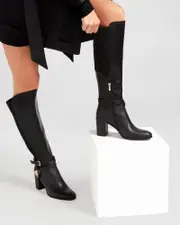 [Belle & Bloom] Breton Knee High Boot - Black