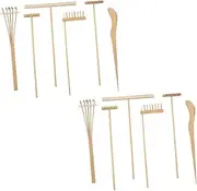 2 Sand Table Accessories Tools Sandbox Garden Sand Mini Zen Garden Ornaments Sand Rake Sand Play Therapy Kit Zen Garden Rake Desktop Zen Garden Tool Mini Garden Rake Bamboo COSMEVIVI