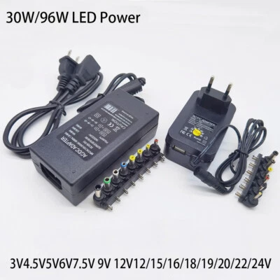 DC12V/15V/16V/18V/19V/20V/24V 4-5A 30W 96W AC Universal Power Adapter Charger