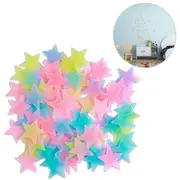 Nevenka Luminous Stars Plastic Wall Stickers Glow In The Dark For Home Art Decor-Color