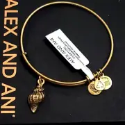 Alex And Ani Gold Conch Shell Charm Bracelet