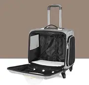 Pet Trolley Case Go Out Portable Cat Luggage Car Dog Cage Shiba Inu Corgi Portable Checked Large Air Box