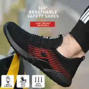 【Heavy Duty】Mens Work Boots Safety Shoes Steel Toe Cap Sneakers Lightweight