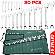 6-32mm Spanner Open Box Combination Metric Open Ring w/ Roll Pouch 20pcs Set
