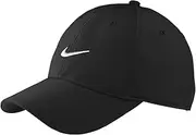 [Nike] Dri-FIT Structured Club Cap Snapback Adjustable Hat (US, Alpha, Medium, Large, Black), Black