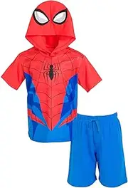 [Marvel] Avengers Spider-Man Captain America Hulk Athletic T-Shirt and Mesh Shorts Outfit Set Toddler to Big Kid