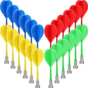24 Pcs Magnetic Darts Safety Plastic Darts Replacement Dart For Boys Girls And Adults Target Game Toys
