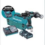 MAKITA 40V MAX XGT BRUSHLESS HAMMER DRIVER DRILL KIT HP001GM201