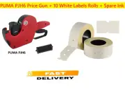 New Price Tag Gun Pricing Labeller +10 Label Rolls Sticker Spare Ink Shop Retail