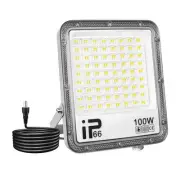 Outdoor LED Floodlights 100W 10000LM, LED Security Lights 6000K Cold White LE...