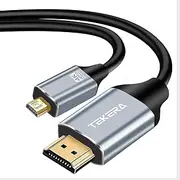 Micro HDMI to HDMI 2.0 Cable, 4K 60Hz High Speed HDMI Type D to Type A Adapter Support 3D HDR ARC Ethernet Audio Return (1.0 Meters)