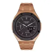 Casioak GA2100 Mod Watch - Rose Gold Royal Oak Modded G-Shock GA-2100