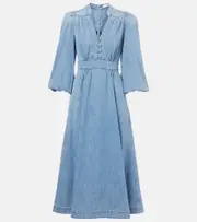[Zimmermann] Zimmermann Lucky denim midi dress AU 14 blue