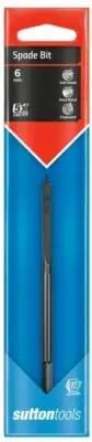 Sutton Tools SPADE BIT Hex Shank, Carbon Steel- 6x150mm, 8x150mm Or 10x150mm