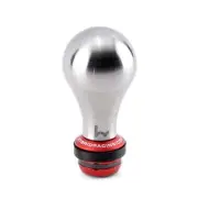 Hybrid Racing Shift Knob & Shift Boot Collar Combo - Stainless Steel & Red