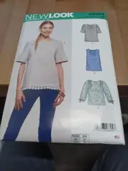 New Look Sewing Pattern 6604 Misses Tops Sleeve Options Sizes 10-22 Uncut