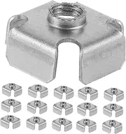 HOMSFOU 50pcs Square Tube Nut Small Threaded Nuts Threaded Inserts Small Square Tube Nuts Square Tube Accessories Convenient Threaded Nuts Replacement Tubing Nuts Silver Metal