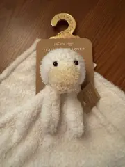 Levi and Emmie Duck Goose Plush Feather Knit Lovey Baby Security Blanket NWT