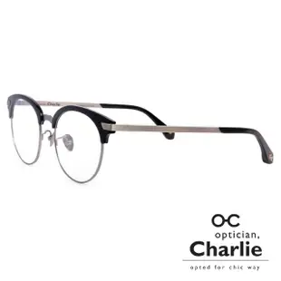 【Optician Charlie】韓國亞洲專利光學眼鏡FP系列(黑 + 銀 FP BK)