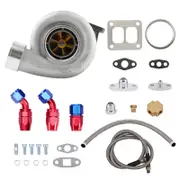 [MaXpeedingrods] For GT45 T4 Billet V-band Flange TurboCharger 600+HP + Oil Drain Feed Return Line